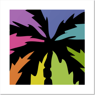 Palm Tree with beautiful colors Posters and Art